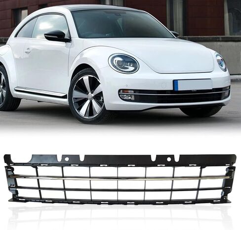 Front Bumper Lower Grille for 2012-2016 Volkswagen Beetle w/Chrome Molding Trim Replace 5C5853671N2ZZ in Saudi Arabia