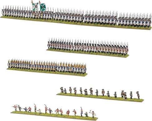 مصغرات منضدية من مسحوق أسود من Warlord Hessians & Allies Brigade - مجموعة جنود مصغرة قابلة للطلاء من البلاستيك 1700-1900، سطح طاولة غير مطلي 28 مم شخصيات عسكرية صغيرة للبالغين - تماثيل الألعاب in Kuwait