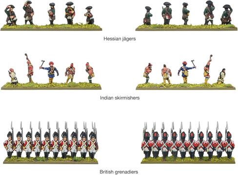 مصغرات منضدية من مسحوق أسود من Warlord Hessians & Allies Brigade - مجموعة جنود مصغرة قابلة للطلاء من البلاستيك 1700-1900، سطح طاولة غير مطلي 28 مم شخصيات عسكرية صغيرة للبالغين - تماثيل الألعاب in Kuwait