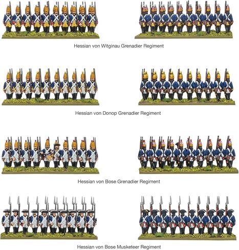 مصغرات منضدية من مسحوق أسود من Warlord Hessians & Allies Brigade - مجموعة جنود مصغرة قابلة للطلاء من البلاستيك 1700-1900، سطح طاولة غير مطلي 28 مم شخصيات عسكرية صغيرة للبالغين - تماثيل الألعاب in Kuwait