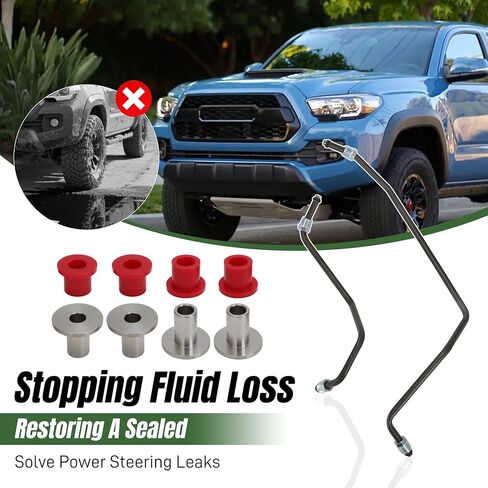 لتويوتا تاكوما 4x4 2005-2018 خطوط توجيه الطاقة الهيدروليكية ومجموعة البطانة - إصلاح كامل للرف والترس، وإيقاف التسربات، وترقية البولي يوريثين والفولاذ المقاوم للصدأ in Kuwait