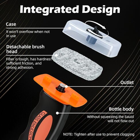 2 PCS Glass Oil Film Remover for Car, Glass Emulsion Cleaner, Roll-On Glass Compound with Cleaning Board for Cars Window, Windshield, Crystal Clear View in Saudi Arabia