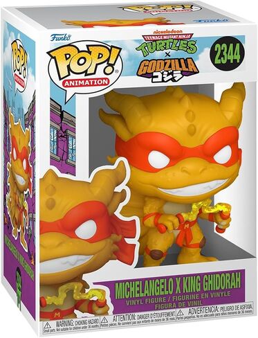 Funko Pop! Animation: Godzilla X Turtles - Michelangelo x King Ghidorah - Collectable Vinyl Figure - Gift Idea - Official Merchandise - Toys for Kids & Adults in Saudi Arabia