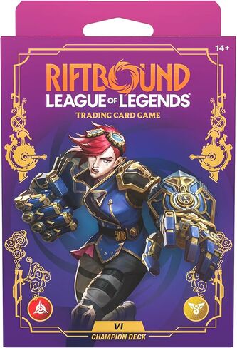 Riftbound: League of Legends TCG Unleashed - Champion Deck: Vi - Ready-to-Play Character, Trading Card Game, Battle Deck-Building, Lots of Punching in Saudi Arabia