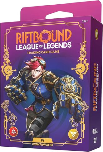 Riftbound: League of Legends TCG Unleashed - Champion Deck: Vi - Ready-to-Play Character, Trading Card Game, Battle Deck-Building, Lots of Punching in Saudi Arabia
