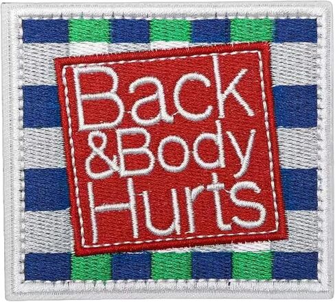 Back & Body Hurts Funny Parody Slogan Meme Patches, Tactical Embroidered Hook and Loop Morale Patch Funny Military for Hat, Clothing, Backpack, DIY Applique Accessories, Jackets, Bag, Molle Vest in Saudi Arabia