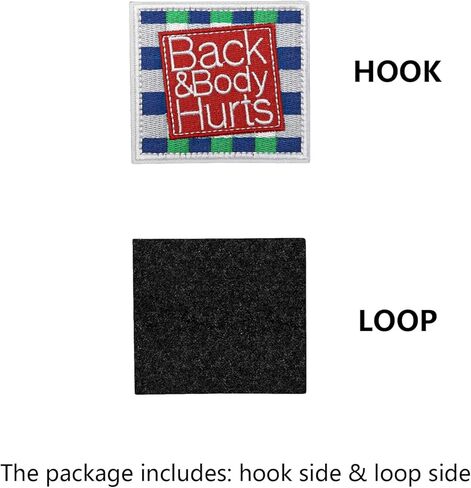 Back & Body Hurts Funny Parody Slogan Meme Patches, Tactical Embroidered Hook and Loop Morale Patch Funny Military for Hat, Clothing, Backpack, DIY Applique Accessories, Jackets, Bag, Molle Vest in Saudi Arabia