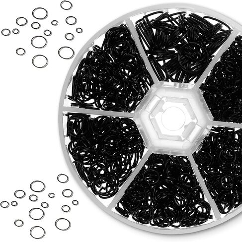970Pcs Black Jump Rings,Stainless Steel Jump Rings for Jewelry Making,Connectors O Ring Chainmail Ring for DIY Bracelet Earrings Necklace Repair(4/5/6/7/8/10mm) in Saudi Arabia