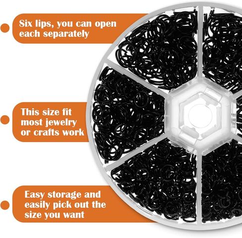 970Pcs Black Jump Rings,Stainless Steel Jump Rings for Jewelry Making,Connectors O Ring Chainmail Ring for DIY Bracelet Earrings Necklace Repair(4/5/6/7/8/10mm) in Saudi Arabia