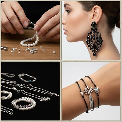 970Pcs Black Jump Rings,Stainless Steel Jump Rings for Jewelry Making,Connectors O Ring Chainmail Ring for DIY Bracelet Earrings Necklace Repair(4/5/6/7/8/10mm) in Saudi Arabia