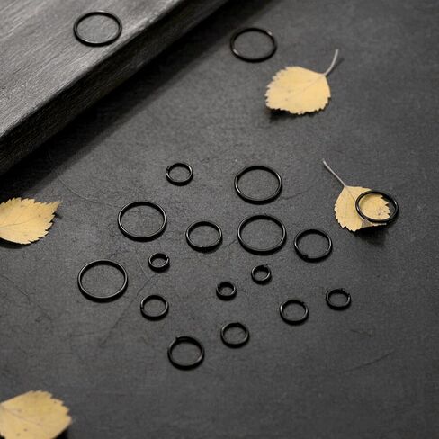970Pcs Black Jump Rings,Stainless Steel Jump Rings for Jewelry Making,Connectors O Ring Chainmail Ring for DIY Bracelet Earrings Necklace Repair(4/5/6/7/8/10mm) in Saudi Arabia