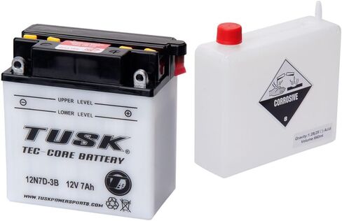 بطارية Tusk Tec-Core مع حمض 12N7D3B متوافقة مع Yamaha BADGER 80 1993-2002/Raptor 80 2002-2008/YFM80 MOTO 4 1985-1988 in Kuwait