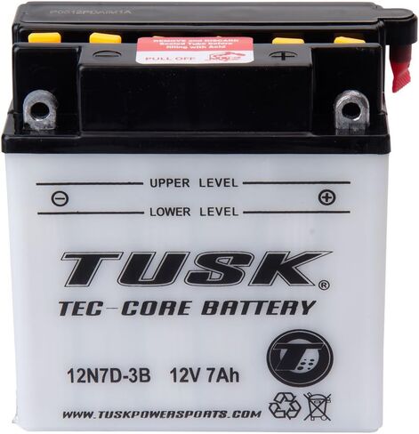 بطارية Tusk Tec-Core مع حمض 12N7D3B متوافقة مع Yamaha BADGER 80 1993-2002/Raptor 80 2002-2008/YFM80 MOTO 4 1985-1988 in Kuwait