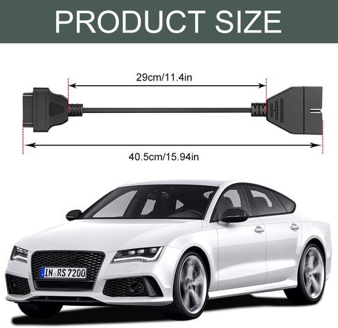 OBD1 Scanner, OBD1 to OBD2 Adapter, 12 Pin to OBD2 16 Pin Socket Scanner Cable Connector Adapter, Automotive Accessories Car Code Diagnostic Extension Tool Compatible with Most Models in Saudi Arabia