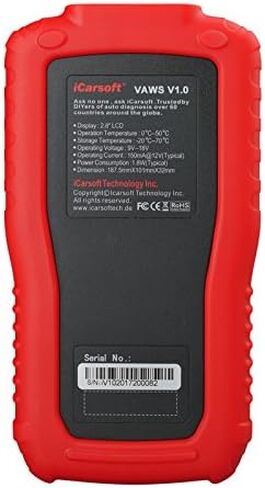iCarsoft Professional Multi-System OBD II Scanner VAWS V1.0 with Oil Service Reset for Audi/VW/Seat/Skoda (red) in Kuwait