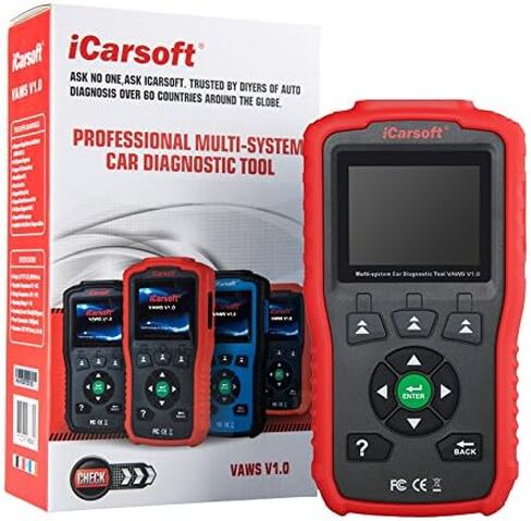 iCarsoft Professional Multi-System OBD II Scanner VAWS V1.0 with Oil Service Reset for Audi/VW/Seat/Skoda (red) in Kuwait