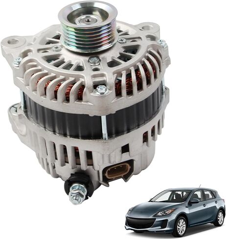 Alternator Replace A002TJ1591 11635N 11635 A2TJ1591 PE0718300 PE0718300R00 Compatible with Mazda 3 L4 2.0L 2012 2013, 110AMP 12V Clockwise Rotation in Saudi Arabia