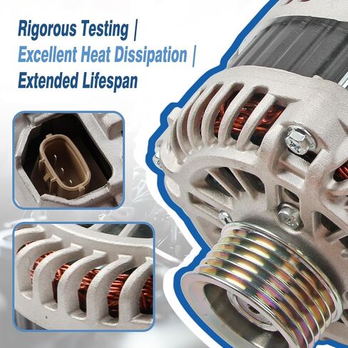 Alternator Replace A002TJ1591 11635N 11635 A2TJ1591 PE0718300 PE0718300R00 Compatible with Mazda 3 L4 2.0L 2012 2013, 110AMP 12V Clockwise Rotation in Saudi Arabia