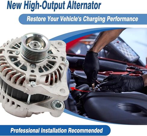 Alternator Replace A002TJ1591 11635N 11635 A2TJ1591 PE0718300 PE0718300R00 Compatible with Mazda 3 L4 2.0L 2012 2013, 110AMP 12V Clockwise Rotation in Saudi Arabia