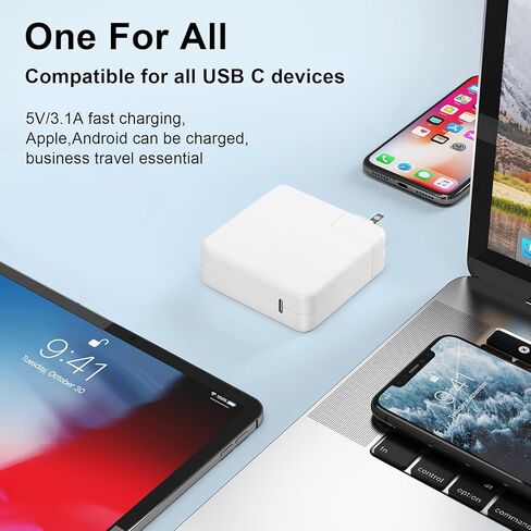 Charger for Mac Book Air 15 13 Inch Mac Book Pro14 Inch M4 M3 M2 M1 2024 2023 2022 2021,70W USB-C to Mag 3 Power Adapter,Include 6.6ft 5A USB-C to Mag 3 Cable in Kuwait