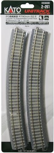 Kato USA, Inc. HO 790mm 31-1/8" 22.5 درجة منحنى المسار (4) in Kuwait