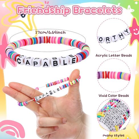 24 Set End of Year Gift Bulk Graduation Friendship Bracelets and 6 in 1 Multicolor Pens, Summer Inspirational Cards with Bags, Last Day of School Gifts from Teacher in Saudi Arabia
