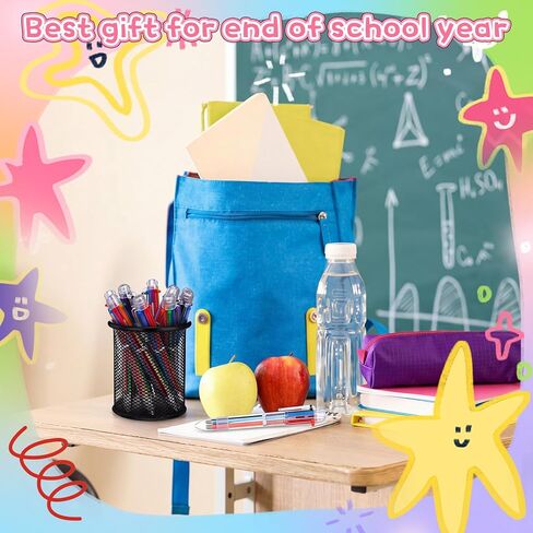 24 Set End of Year Gift Bulk Graduation Friendship Bracelets and 6 in 1 Multicolor Pens, Summer Inspirational Cards with Bags, Last Day of School Gifts from Teacher in Saudi Arabia