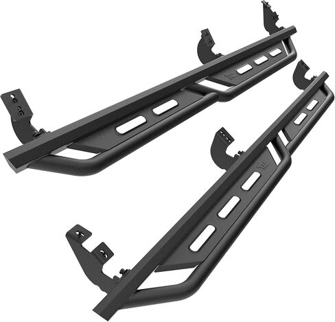 لوحات الجري TAC تناسب 2005-2023 Toyota Tacoma Double Cab Rocker Steps Pickup Truck Side Steps Nerf Bars Rock Slider Armor ملحقات الطرق الوعرة ذات ملمس ناعم أسود (قطعتان) in Kuwait