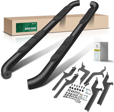 YHTAUTO 3 Inch Running Boards Side Steps Compatible with Nissan Rogue 2021-2026, SUV, Round Carbon Steel Black Powder, Cab Side Step Rails Off-Road Exterior Accessories, Set of 2 in Kuwait