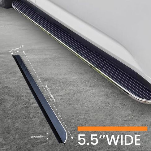 لوحات الجري مناسبة لهوندا CRV CR-V 2017 2018 2019 2020 2021 2022 شريط Nerf بخطوات جانبية، قطعتان من القضبان الجانبية المصنوعة من الألومنيوم الأسود تحميل 500 رطل مع دعامات in Kuwait