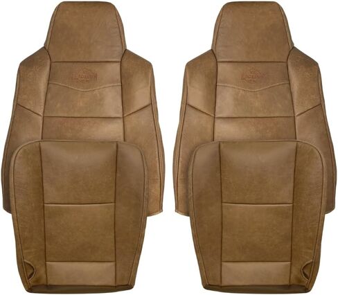 Auto Seat Replacement, Compatible with 2003 to 2007 Ford F250 F350 F450 King Ranch Genuine Cow Hide Leather Seat Covers (Full Front Plus 2 Leather Armrest Covers & Plier, 7 Pieces) in Saudi Arabia