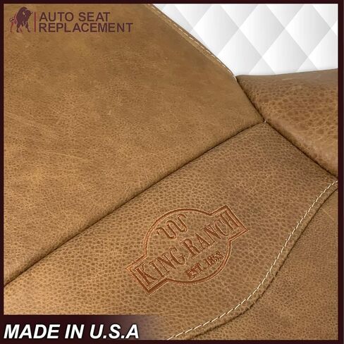 Auto Seat Replacement, Compatible with 2003 to 2007 Ford F250 F350 F450 King Ranch Genuine Cow Hide Leather Seat Covers (Full Front Plus 2 Leather Armrest Covers & Plier, 7 Pieces) in Saudi Arabia