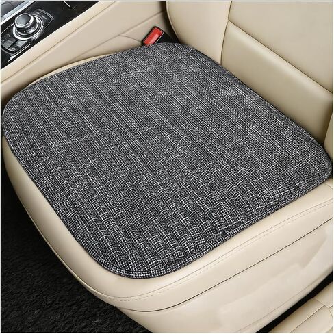 Car Seat Bottom Cover, Linen Anti-Slip Comfortable Vehicle Front Seat Cushion Cover, Automotive Interior Chair Bottom Protector, Universal for SUV Automobile Pickup (Wine Red) in Saudi Arabia