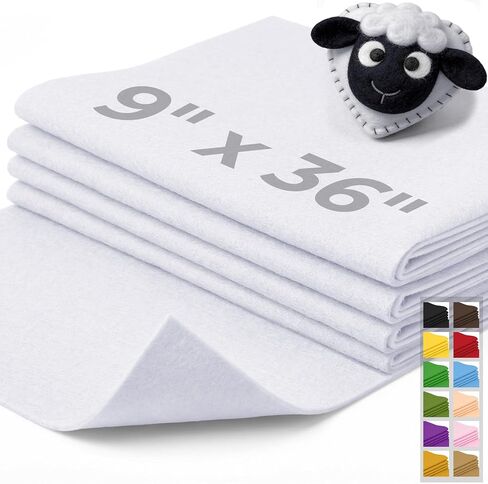 IONTACH Felt Fabric Sheets 9" x 36" - 1.6mm Thick Assorted Colors Felt for Crafts Sewing Embroidery Applique Nonwoven Patchwork Liner DIY Art Projects Decorations (4PCS, Green Series) in Saudi Arabia