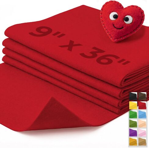 IONTACH Felt Fabric Sheets 9" x 36" - 1.6mm Thick Assorted Colors Felt for Crafts Sewing Embroidery Applique Nonwoven Patchwork Liner DIY Art Projects Decorations (4PCS, Green Series) in Saudi Arabia