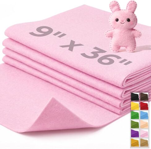 IONTACH Felt Fabric Sheets 9" x 36" - 1.6mm Thick Assorted Colors Felt for Crafts Sewing Embroidery Applique Nonwoven Patchwork Liner DIY Art Projects Decorations (4PCS, Green Series) in Saudi Arabia
