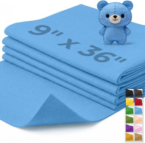 IONTACH Felt Fabric Sheets 9" x 36" - 1.6mm Thick Assorted Colors Felt for Crafts Sewing Embroidery Applique Nonwoven Patchwork Liner DIY Art Projects Decorations (4PCS, Green Series) in Saudi Arabia