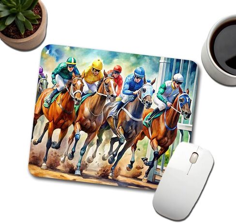 Horse Racing Track Low Profile Mouse Pad Mat in Kuwait