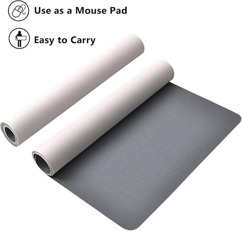 Cute Desk Mat, Leopard Pink Bow Large Mouse Pad for Desktop, PU Leather Waterproof Desk Pad, Anti-Slip Computer PC Laptop Protector Gaming Mouse Pads Office Home Decor (23.6" x 11.8") in Saudi Arabia