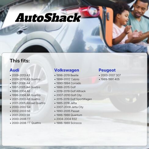 مجموعة وسادات الفرامل الخلفية من السيراميك من AutoShack لسيارة Volkswagen، Jetta 1985-1992، 1994-2006، 2012-2018 Beetle 1998-2010، 2014-2019 Golf 1988-2006، 2011، 2015، FWD L4 1.4L 1.8L 1.9L 2.0L L5 2.5 لتر V6 2.8 لتر in Kuwait