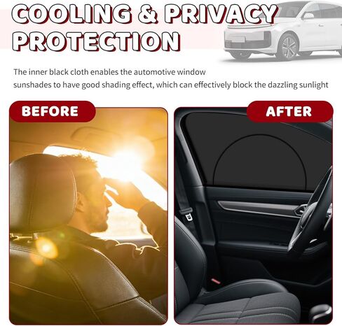 4PCS Front/Rear Car Window Shades for Side Window with Zipper,Breathable Mesh Car Windows Screens for Camping & Privacy Protection & Sun Protection,Upgraded Cars Shades for Side Windows in Saudi Arabia