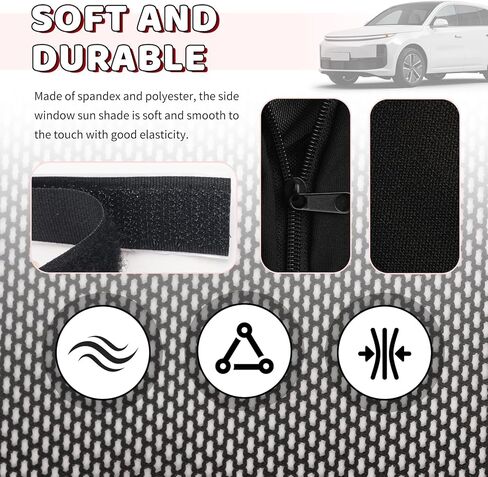 4PCS Front/Rear Car Window Shades for Side Window with Zipper,Breathable Mesh Car Windows Screens for Camping & Privacy Protection & Sun Protection,Upgraded Cars Shades for Side Windows in Saudi Arabia