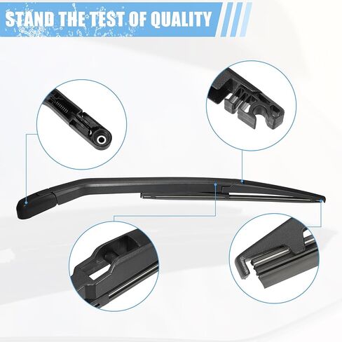 ACROPIX Rear Windshield Wiper Blade Arm Replacement Set OEM Quality Fit for Toyota Highlander 2000-2007 for Hyundai I20 2008-2013 - Pack of 2 in Kuwait