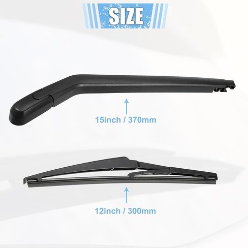 ACROPIX Rear Windshield Wiper Blade Arm Replacement Set OEM Quality Fit for Toyota Highlander 2000-2007 for Hyundai I20 2008-2013 - Pack of 2 in Kuwait