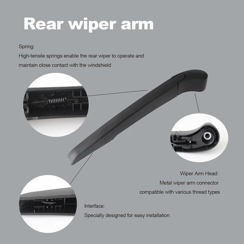AUCERAMIC Rear Windsheild Back Wiper Arm Blade Set Fit for BMW X2 sDrive28i xDrive28i M35i 2.0L L4 2018 2019 2020 2021 2022 2023 Replace# 61627423866, 61627366061, 61627423865, B46A20B, B48A20O0 in Kuwait