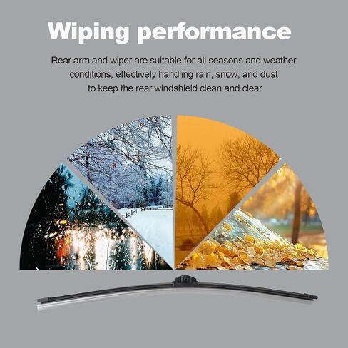 AUCERAMIC Rear Windsheild Back Wiper Arm Blade Set Fit for BMW X2 sDrive28i xDrive28i M35i 2.0L L4 2018 2019 2020 2021 2022 2023 Replace# 61627423866, 61627366061, 61627423865, B46A20B, B48A20O0 in Kuwait