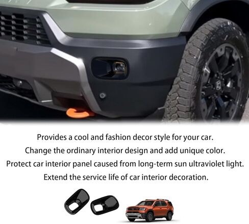 Front Fog Light Lamp Cover Trim Compatible with Honda Passport 2026~Exterior Decor Car Accessories ABS 2PC Black in Saudi Arabia
