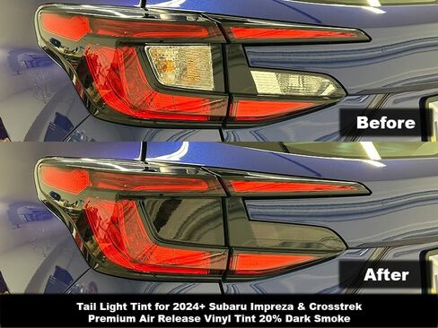 Crux Motorsports Dark Smoke 20% Tail Light Tint Air Release compatible with Subaru Impreza & Crosstrek 2024 + (Dark Smoke 20%) in Saudi Arabia