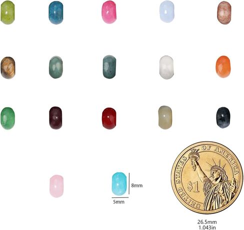 75pcs Olivine Rondelle Beads for Bracelet Making ，5x8mm Round Spacer Beads for Jewelry Making，Gemstone for DIY Necklace Earring in Saudi Arabia