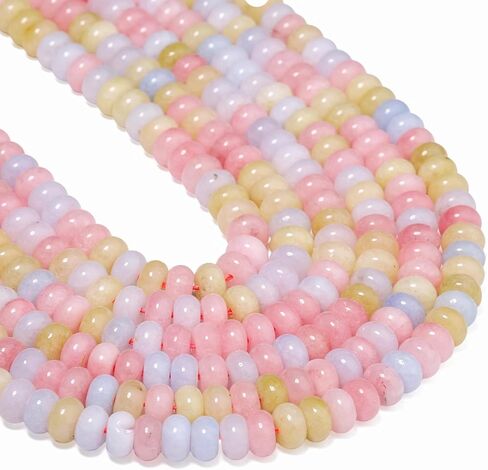 75pcs Olivine Rondelle Beads for Bracelet Making ，5x8mm Round Spacer Beads for Jewelry Making，Gemstone for DIY Necklace Earring in Saudi Arabia
